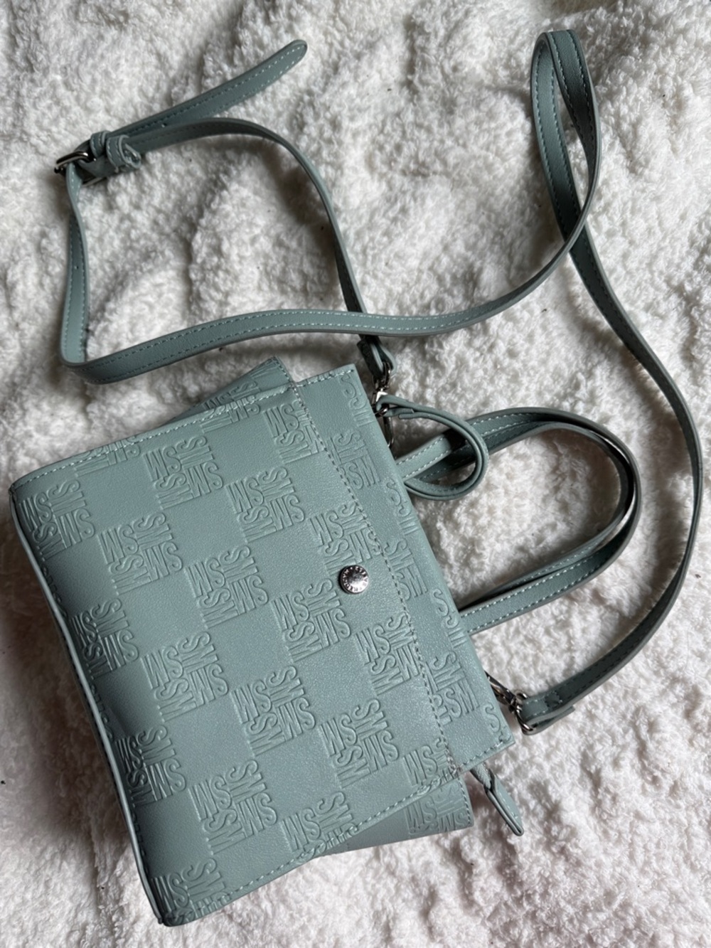 Steve Madden Light Blue Embossed Crossbody Bag